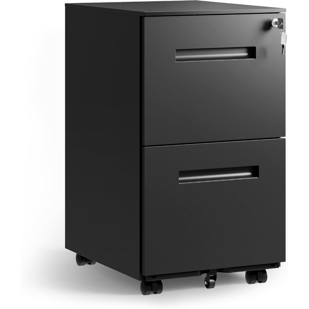 Office Furniture Dimensions - 2 Drawer Metal File Cabinet, Fully