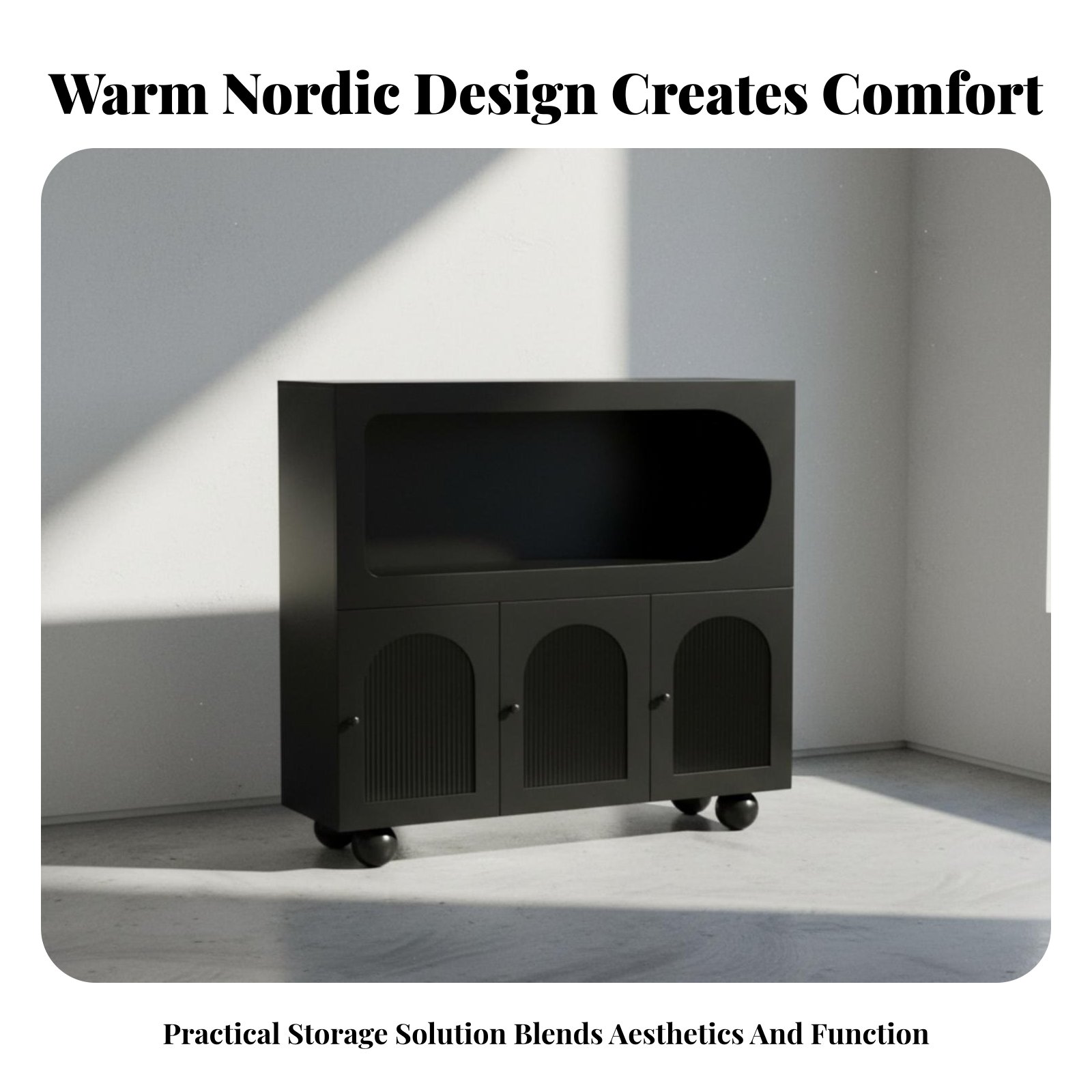 Fluted Door Credenza Multi-Fun – Office Furniture Credenza recenzja i cena