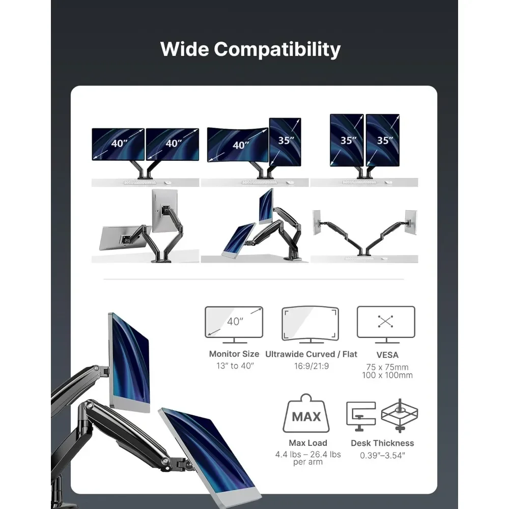 dual monitor stand for 13 to 4 – Adjustable Monitor Mount recenzja i cena