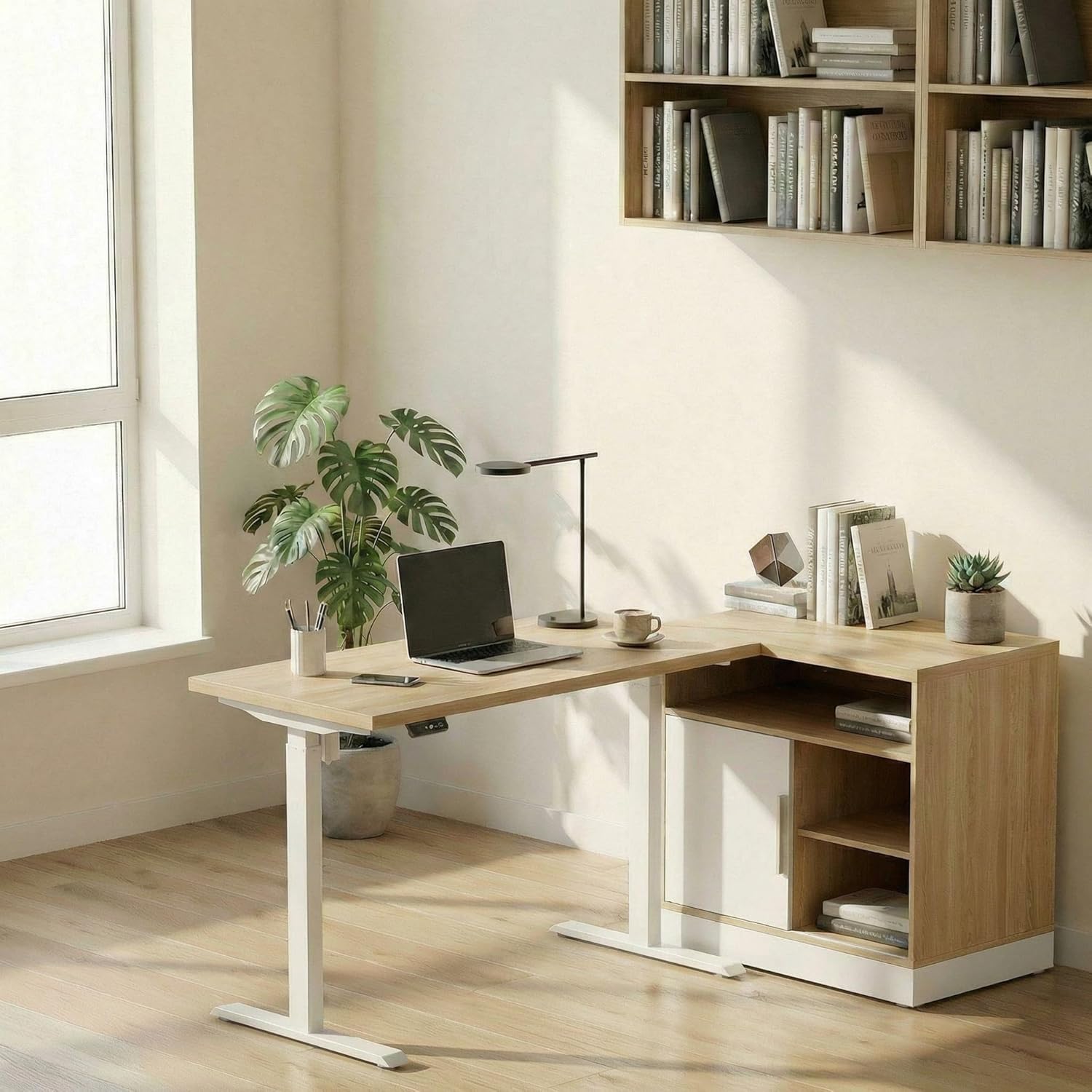 Electric Standing Desk with St – Office Furniture Credenza recenzja i cena