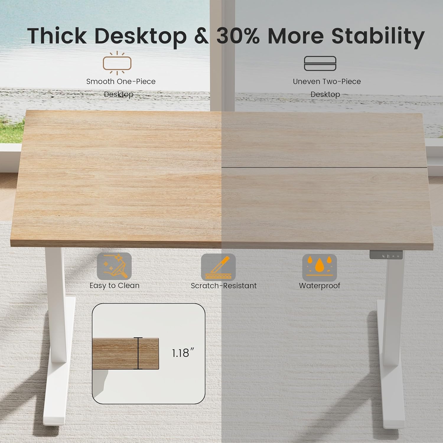 Electric Standing Desk with St – Office Furniture Credenza recenzja i cena