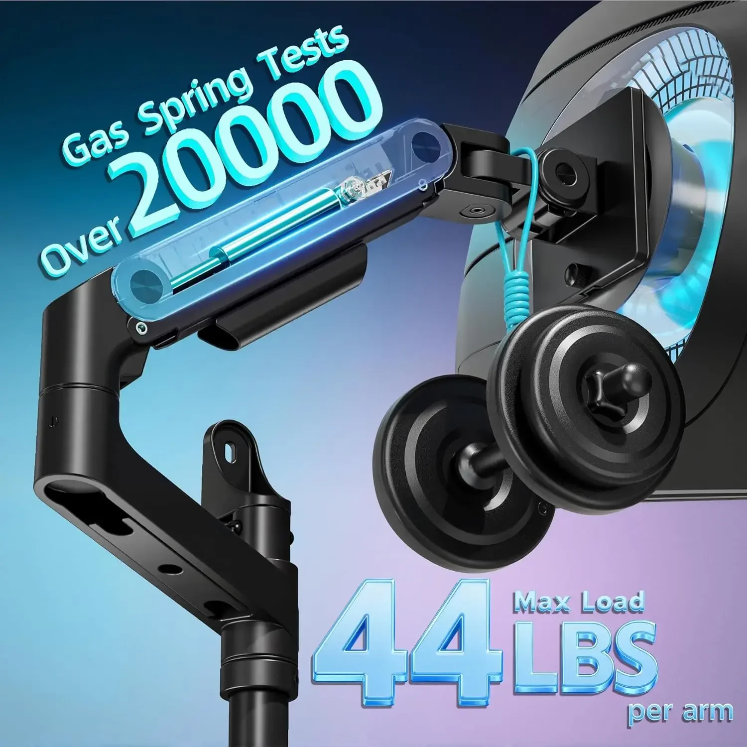 Dual Monitor Wall Mount for 17 – Adjustable Monitor Mount recenzja i cena