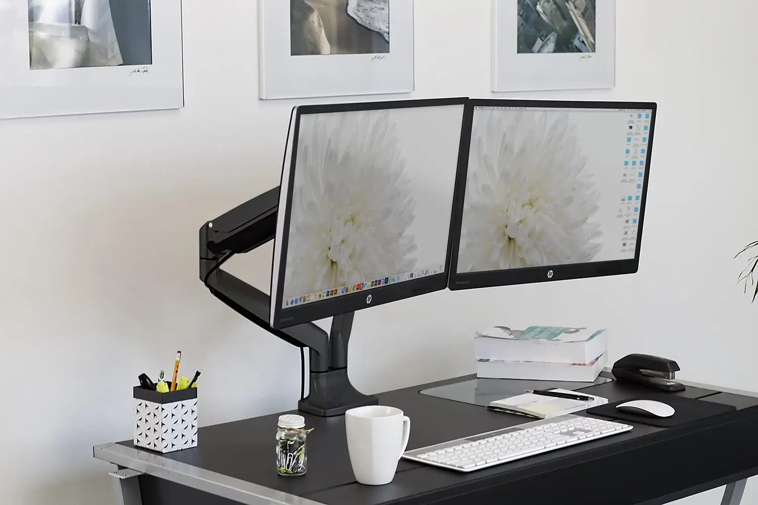 Dual Monitor Arm Mount | Desk  – Adjustable Monitor Mount recenzja i cena
