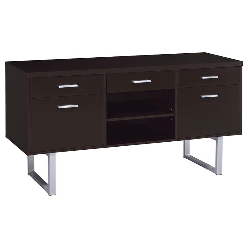 Cappuccino 5-Drawer Credenza w – Office Furniture Credenza recenzja i cena