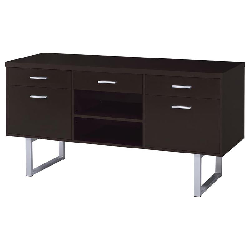 Cappuccino 5-Drawer Credenza w – Office Furniture Credenza recenzja i cena