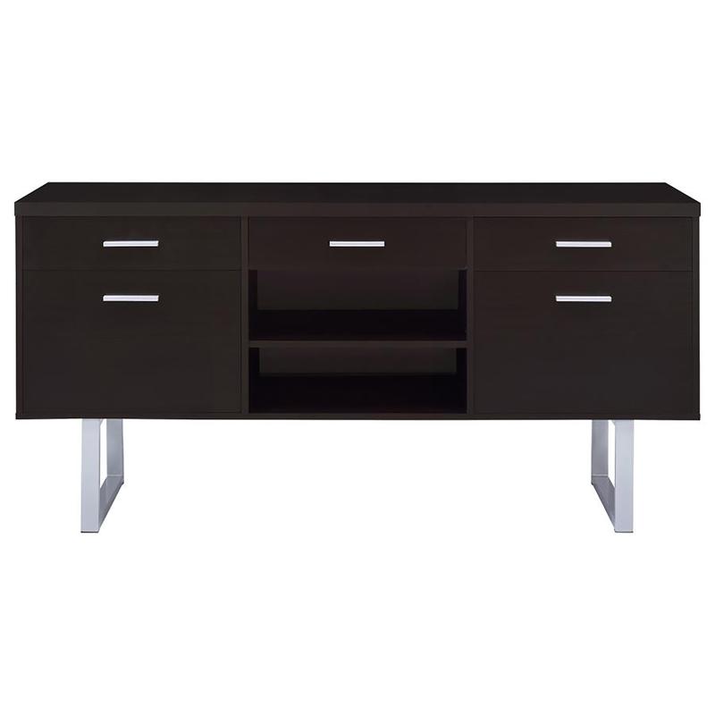 Cappuccino 5-Drawer Credenza w – Office Furniture Credenza recenzja i cena
