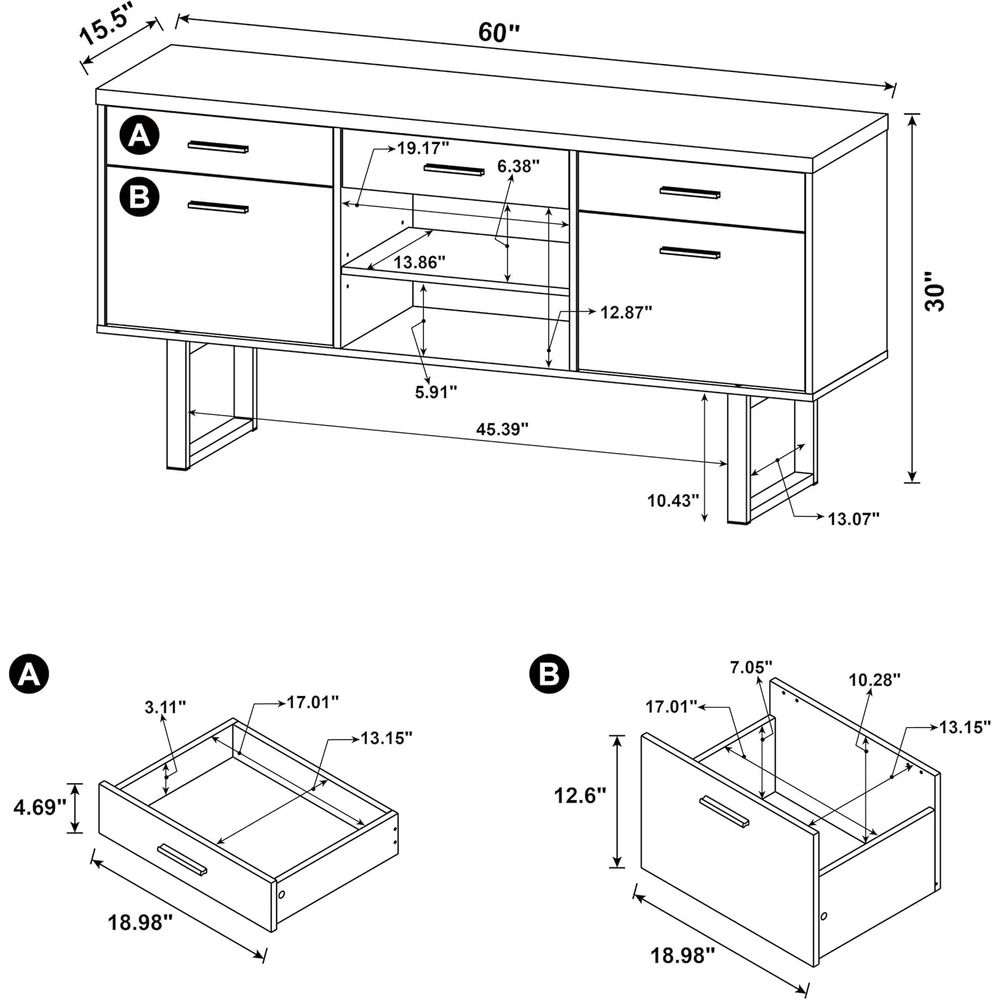 Contemporary Home Office Furni – Office Furniture Credenza recenzja i cena