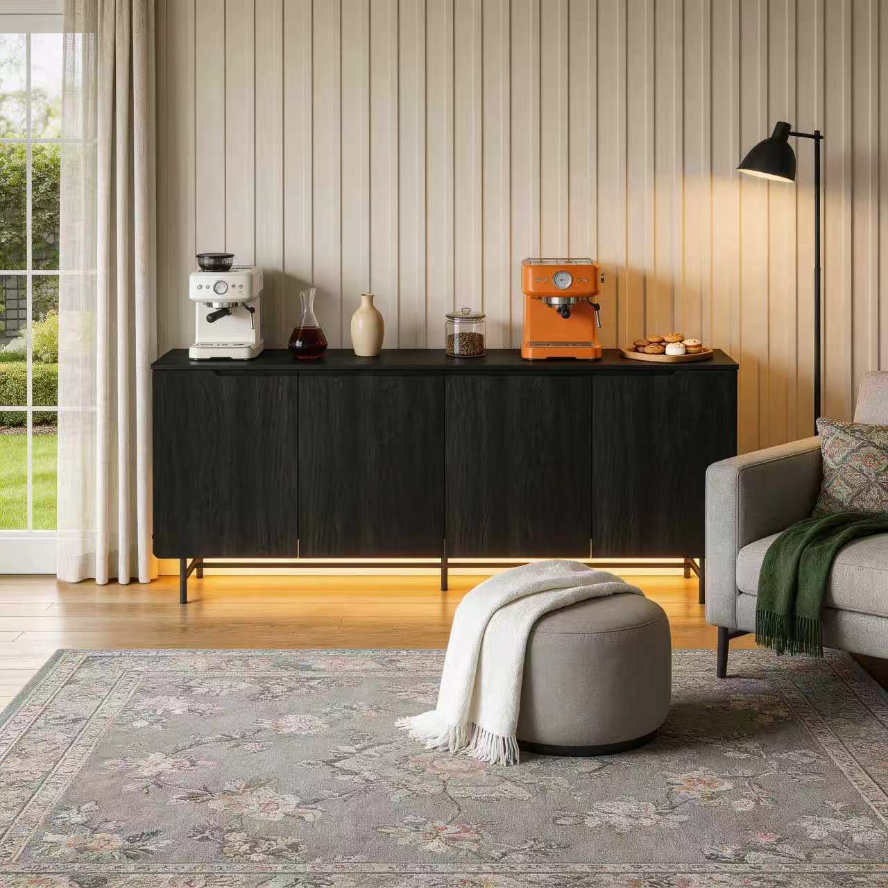 68in Large Fluted Sideboard Ca – Office Furniture Credenza recenzja i cena