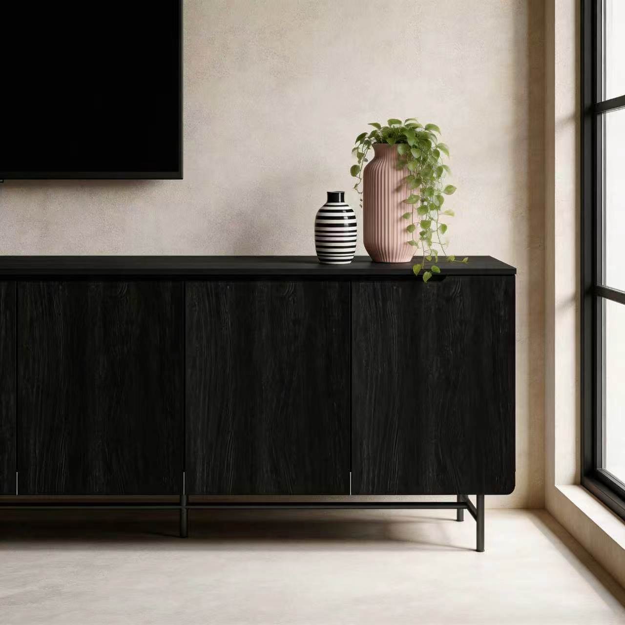 68in Large Fluted Sideboard Ca – Office Furniture Credenza recenzja i cena