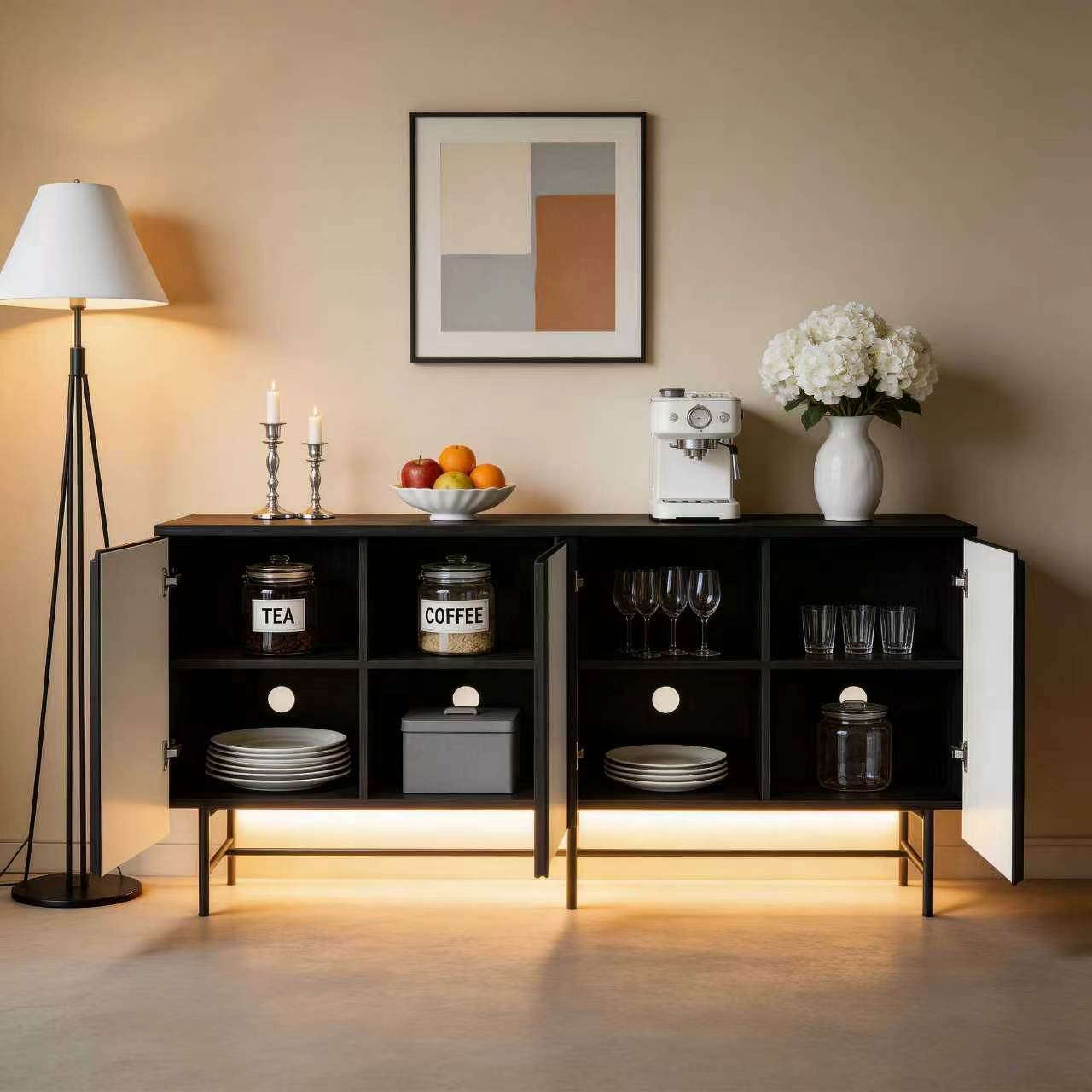 68in Large Fluted Sideboard Ca – Office Furniture Credenza recenzja i cena