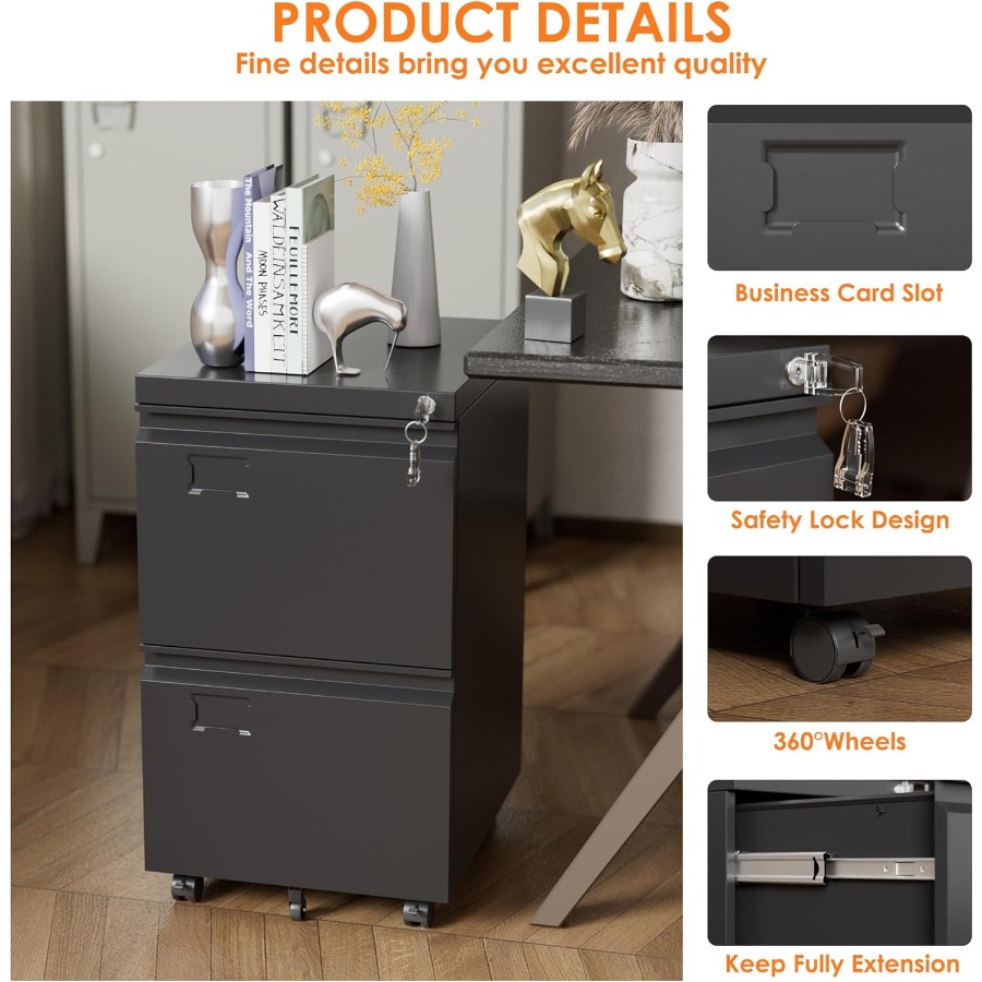 2 Drawer Mobile File Cabinet M – Office Furniture Names recenzja i cena