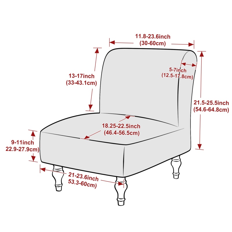 1PC Stretch Accent Armless Cha – Office Furniture Dimensions recenzja i cena