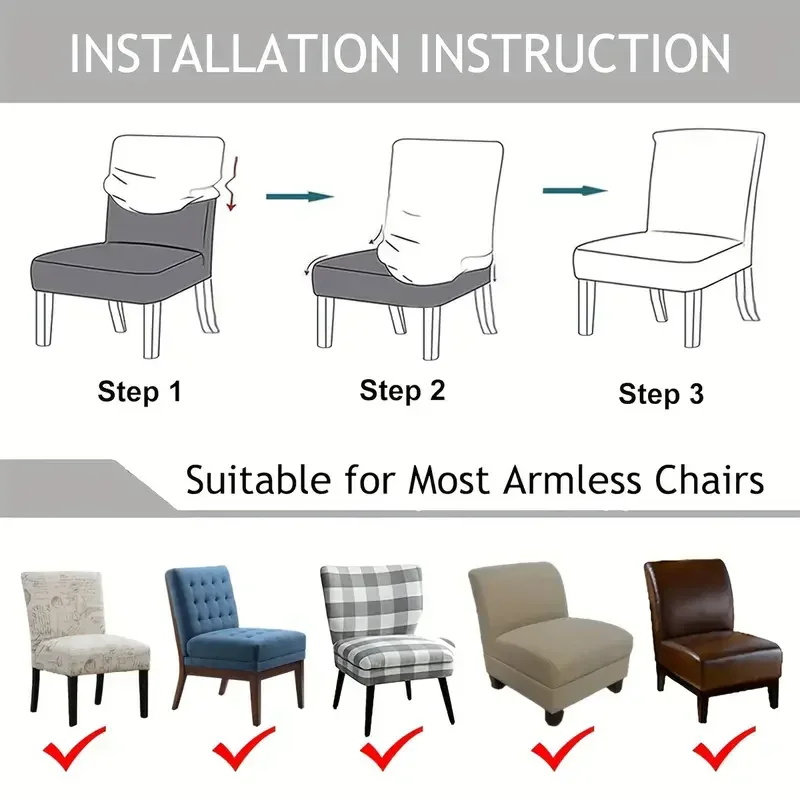 1PC Stretch Accent Armless Cha – Office Furniture Dimensions recenzja i cena