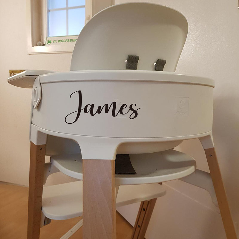 Custom Name High Chair Sticker – Office Furniture Names recenzja i cena